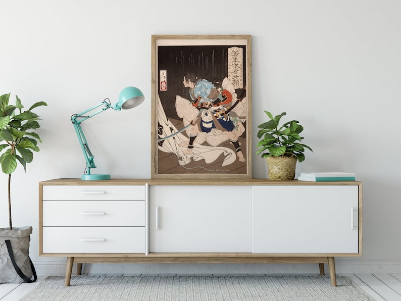 Ukiyo-e Samurai Art Print by Tsukioka Yoshitoshi Japanese Japan Poster 24x36 UNFRAMED