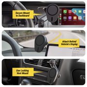 Scosche MagicMount Qi2 Elite Charge 3-in-1 15W Wireless Car Mount Kit MagSafe Compatible MEQMSRM-AP2