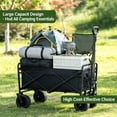 thumbnail image 6 of 550LBS All Terrain Heavy Duty Folding Cart, Large Capacity Camper Suitable For Yard Shopping Sports  Outdoor  Gardening Equipment Handling, Blue Multifunctional Utility Cart, 6 of 8