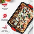 thumbnail image 2 of PERLLI Non-Stick 6-Piece Baking Pan Set, BPA-Free Carbon Steel Bakeware Set with Silicone Handles, Stackable Kitchen Oven Set, Cookie Sheet, Baking Tray, Baking Sheet Set, Oven Safe (446 ° F), 2 of 6