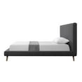 thumbnail image 4 of Lyle Beds Charcoal Linen Full Upholstered Walnut Tapered Legs, 4 of 7