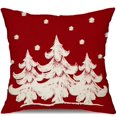thumbnail image 3 of 1 pieza de funda de almohada decorativa navideña con diseño de árbol de Navidad y muñeco de nieve, cojín para sofá, conjunto de decoración para el hogar, regalo, 3 of 5