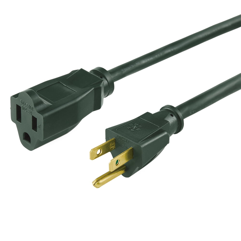 Hyper Tough 100FT 16AWG 3 Prong Green Single Outlet Outdoor Extension Cord