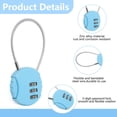 thumbnail image 2 of Combination Lock 3Digit Gym Lock Waterproof Padlock Resettable Bag Luggage Gate, 2 of 7