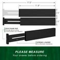 thumbnail image 5 of 4 Pack Bamboo Drawer Dividers, Adjustable Length from 12 Inch to 17 Inch, Expandable Kitchen Drawer Organizer, Drawer Organization Separators for Clothes, Kitchen, Bedroom, Dresser, Office (Black), 5 of 8