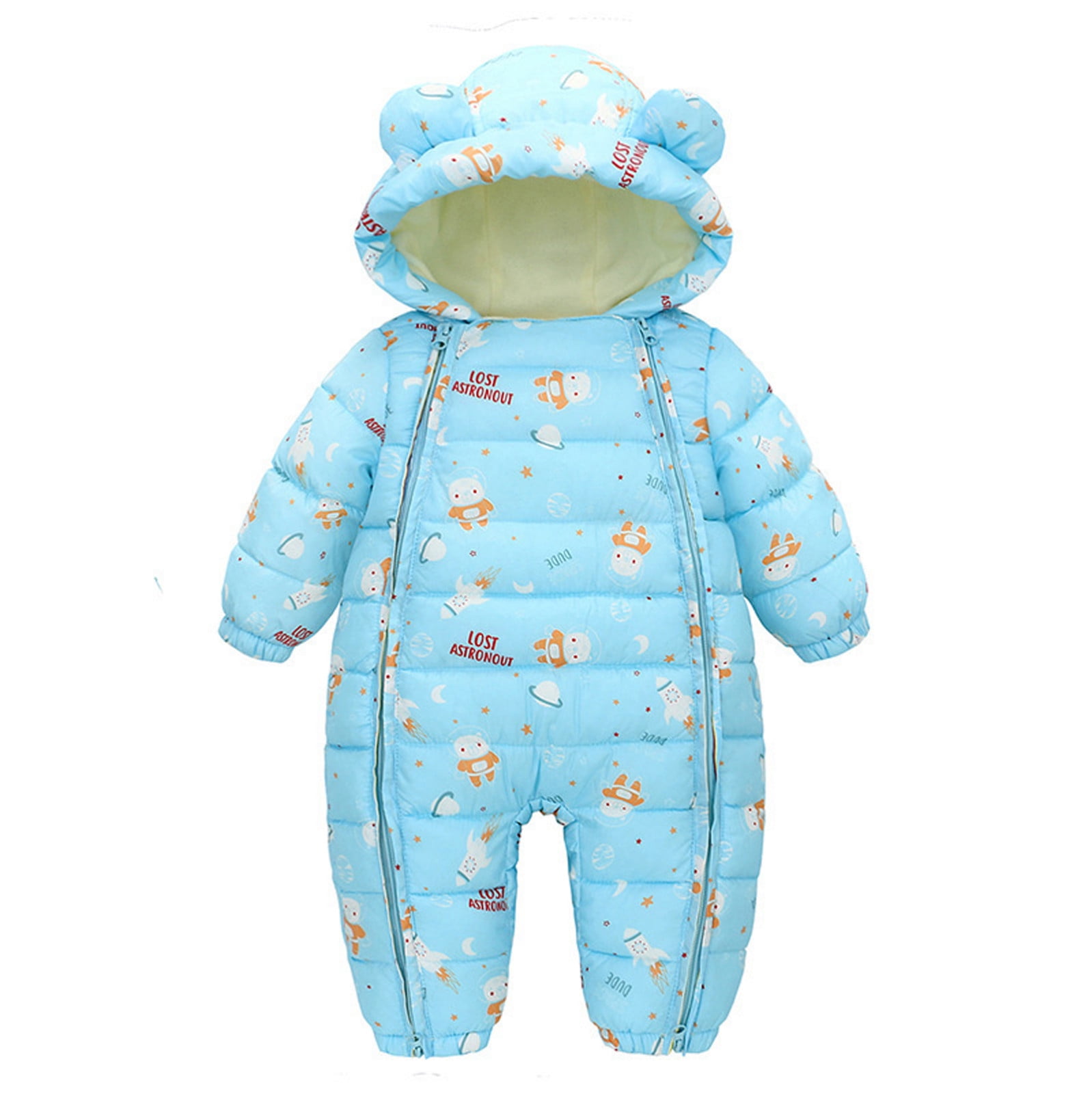 Boys Snowsuit Romper Outerwear Boy Ear Baby Bear Snowsuit Jumpsuit