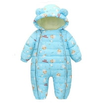 BJUTIR Boys Snowsuit Romper Outerwear Boy Ear Baby Bear Snowsuit Jumpsuit Zipper Winter Girl Hooded Coat Jacket Boys Coat&Jacket