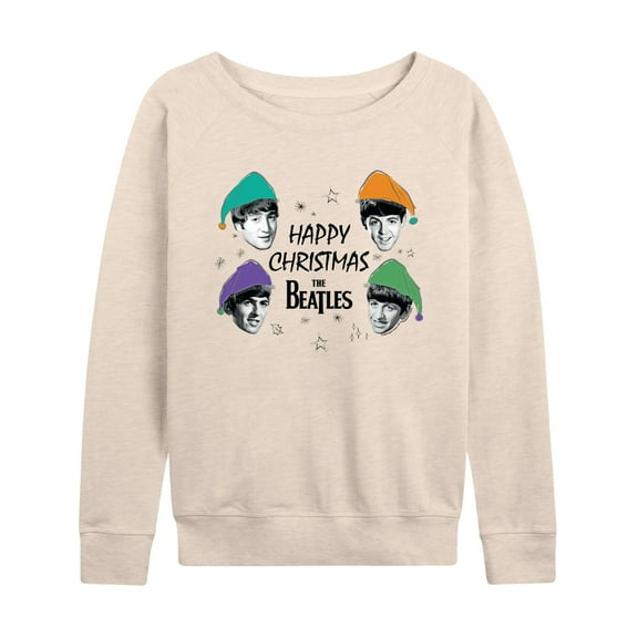 The Beatles - Happy Christmas - Women's French Terry Pullover Sweatshirt
