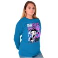 thumbnail image 3 of Kanji Betty Boop Beauty and Brains Women's Long Sleeve T Shirt Brisco Brands 2X, 3 of 6