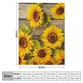 thumbnail image 4 of Fenyluxe Sunflowers and Bee Theme Throw Blanket for Sofa Couch Cottagecore Room Decor - All Seasons Lightweight Soft Blanket 50x60in, 4 of 6