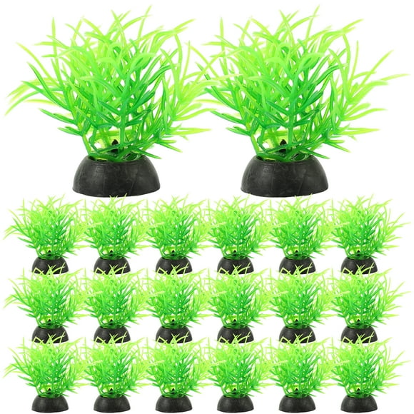 20Pcs Plastic Fish Decorations for Aquarium Plant Decor Small Fish Tank Accessories