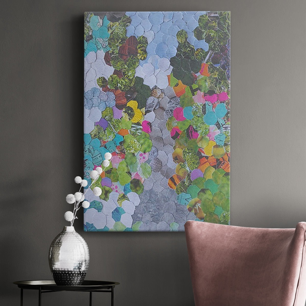 Magenta Garden Premium Gallery Wrapped Canvas - Ready to Hang