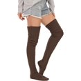 thumbnail image 3 of QIANJIA Women's Cable Knitted Thigh High Boot Socks Extra Long Winter Stockings Over Knee Leg Warmers, 3 of 4