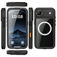 thumbnail image 3 of Elehold For iPhone Air Waterproof Shockproof Clear Mag-safe Rugged Case Hard PC+TPU with Wireless Charging Len Protection Lanyard Case for iPhone Air, Black, 3 of 14