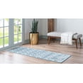 thumbnail image 4 of Unique Loom Matrix Trellis Collection Area Rug - Diamonds (2' 11" x 19' 8" Runner Blue/Light Blue), 4 of 9