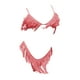 thumbnail image 2 of Traje de baño de bikini de cintura alta con borlas para mujer, bañador sexy con tanga tipo bandeau. Rosa S, 2 of 8
