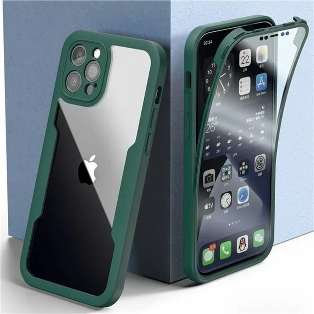 360° Full Coverage Shockproof Phone Case For iPhone 16E 16 Plus 15 14 Pro Max Tempered HD Rugged Protect Cover