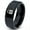 Black Bevel Polish Tungsten, variant on Tungsten Privacy Padlock Lock Band Ring 8mm Men Women Comfort Fit Black Dome Polished