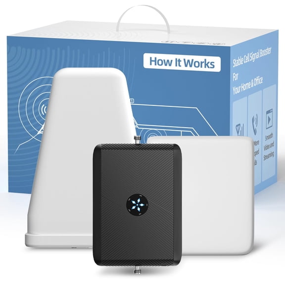 Cell Phone Booster for Home All U.S. Carriers Band 12/17, 13, 5, 2/25, 4/66 Cell Phone Signal Booster Boost 5,000 sq ft for Verizon AT&T T-Mobile 5G 4G LTE Call/Data Amplifier Repeater FCC Approved