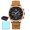 rose gold&Black, variant on Minimalist Quartz Watch for Men, Luminous Markers Versatile Dress Casual Gift Watch