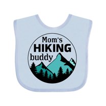 Inktastic Mom's Hiking Buddy with Mountains and Trees Boys or Girls Baby Bib