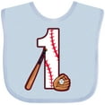 thumbnail image 3 of Inktastic Baseball First Birthday One Year Old Boys or Girls Baby Bib, 3 of 4