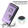 thumbnail image 5 of Allytech Wallet Case for Apple iPhone 8 Plus/ 7 Plus with Ring Holder Stand, Vintage Premium PU Leather 8 Cards Slots Shockproof Bumper Anti-Scratch Magnetic Closure Case,Purple, 5 of 6