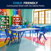 Flash Furniture Emmy Adjustable Classroom Activity Table for Kids with 6 Chairs, Blue/Gray