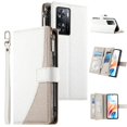 thumbnail image 1 of Funda cartera GANGXUN para OPPO A57 4G/A77 4G , cuero PU con tarjetero, cremallera, correa de mano, soporte y protección 441°, 1 of 6