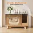 thumbnail image 4 of YDN Modern Litter Box Enclosure for Cats- 31.5" Indoors Hidden Cat Litter Box Furniture for 2 Cats, Wooden Cats Washroom Side Cabinet with Scratching Pad for Most Cat Litter Box,Nature, 4 of 8