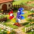 thumbnail image 4 of Cute Crown Chicken Ceramic Craft Ornament Simulation Animal Statue DIY Accessory Exquisite Desktop Garden Decor Figurine, 4 of 4