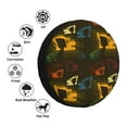 thumbnail image 4 of Salouo Monochrome Excavators Print Spare Tire Cover 14-17 inch Spare Tire Protector Universal Tough Tire Wheel Cover for Trailer SUV and Truck-14 inch, 4 of 6