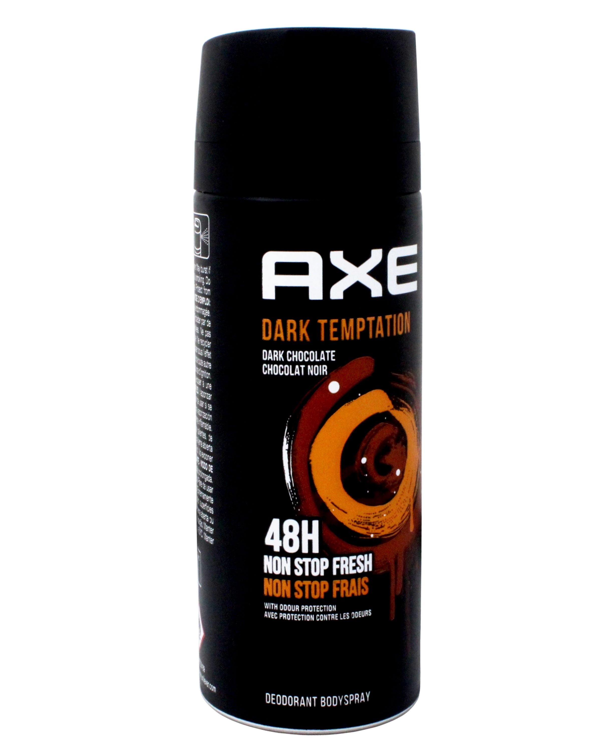 Axe Dark Temptation Deodorant Body Spray without Aluminum, 48h fresh, 5.07 OZ (150 ML) - 12 Pack