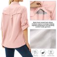 thumbnail image 2 of Jessie Kidden Long Sleeve Casual Shirts for Women Button Down Quick Dry Hiking Fishing Work Shirt UPF 50+ UV Sun Protection Summer Fall Tops, 2 of 8