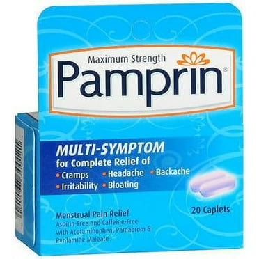 Pamprin MultiSymptom Caplets 20 Tabs by Pamprin (Pack of 12)