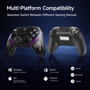 QUCOPRE Wireless Gaming Controller for PC,Switch,Android,iOS,Steam, with Charging Dock/TMR Joysticks/Dual-Mode Triggers/6-Axis Gyro/Programmable Buttons