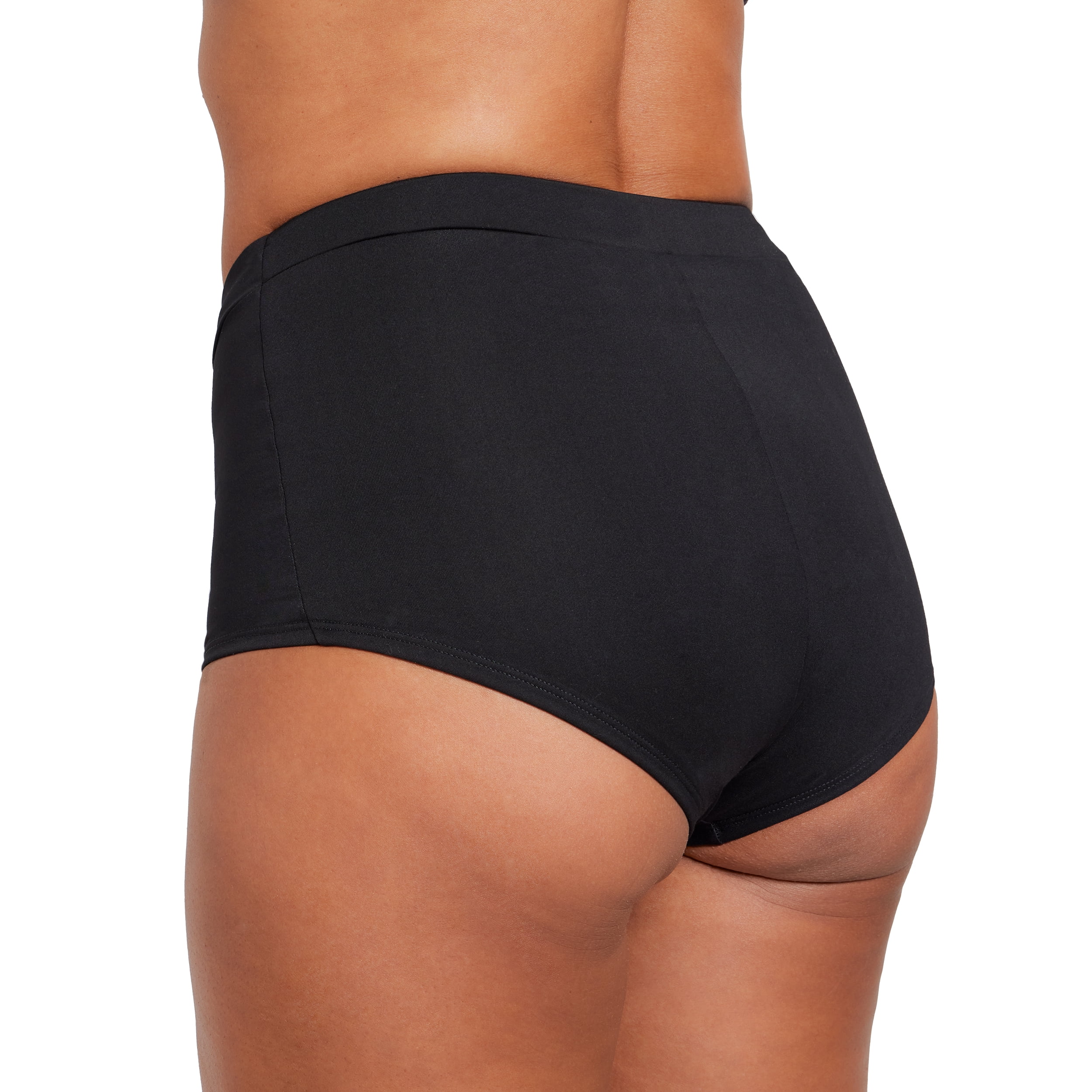 The Period Company. Microfiber Boyshort, Period Underwear for Medium Flows, Black