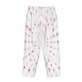 thumbnail image 5 of Disketp Breast Cancer Awareness Print Women'S Comfy Pajama Pants Casual Drawstring Palazzo Lounge Wide Leg Pants, 5 of 9