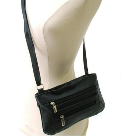 Womens Tote Bag Purse Genuine Leather 5 Pocket Organizer Clutch Purse Wallet New Black One Size