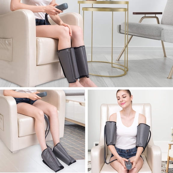 Compression Leg Massager for Circulation & Pain  with 2 Modes 3 Intensities