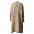 thumbnail image 5 of Mhoxuto Womens Long Cardigan Fall 2024 Chunky Cable Knit Open Front Sweaters Oversized Button Up Coats with Pockets, 5 of 5