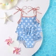 thumbnail image 2 of KPOPLK Toddler Baby Girl Swimsuit Color Block Bathing Suits Summer Beach Swimwear boys size 3t Swimwear clearance under $5.00(12-18 Months,Blue), 2 of 6