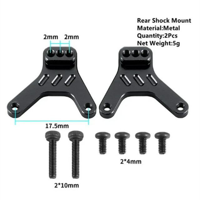 Bewildely RCGOFOLLOW, soporte amortiguador estable de aleación de aluminio para cantidad de amortiguador 1/18, pieza de coche Kyosho Jimny RC Kits de construcción modelo Negro