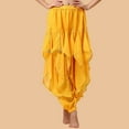 thumbnail image 2 of Multi-Layer Belly Dance Endless Wave Harem Pants Tribal Fusion Orange, 2 of 4