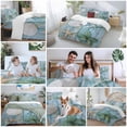 thumbnail image 5 of Coral Starfish Bedding Duvet Cover Set Full Size 4 Pieces Ocean Wood Grain Soft Twill Plush Quilt Cover, Include 1 Duvet Cover 1 Flat Sheet And 2 Pillow, 5 of 7