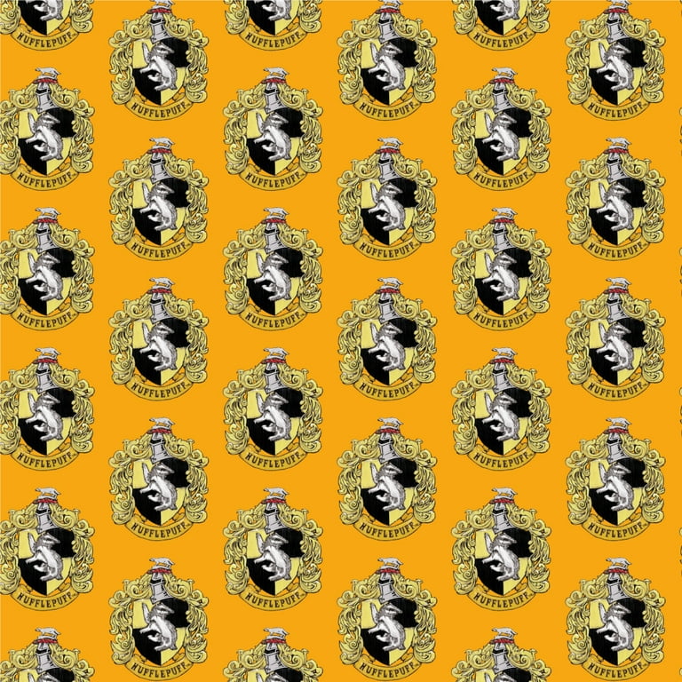 Harry Potter Hufflepuff Painted Crest Premium Roll Gift Wrap Wrapping Paper