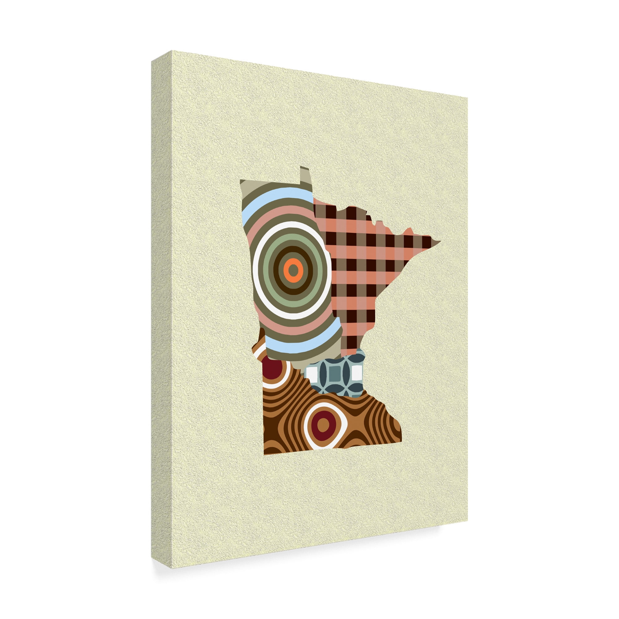 Trademark Fine Art 'Minnesota State Map' Canvas Art by Lanre Adefioye