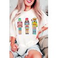 thumbnail image 2 of Women's White Chenille Nutcracker Doll Graphic Christmas Fashion Tee | [ZhiHiMeRi] | (US 20-22)2XL, 2 of 9