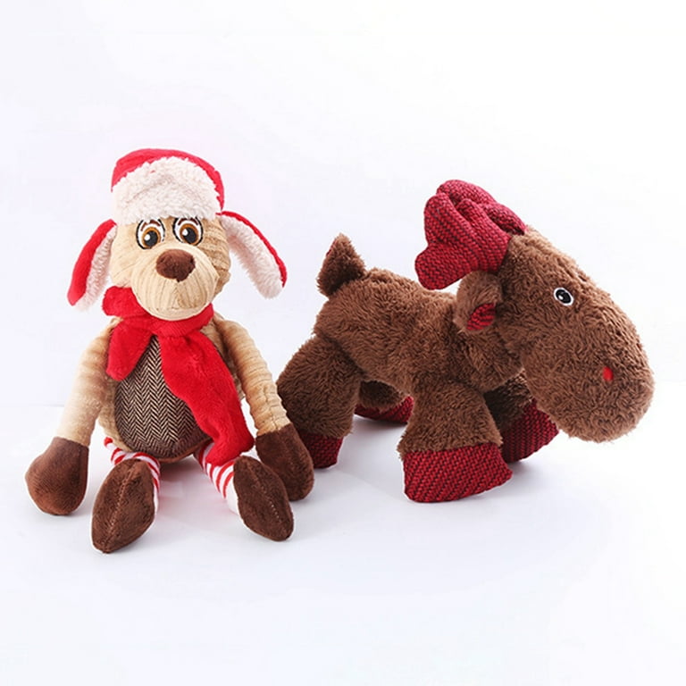 Plush Dog Toys Dog Chew Toys Christmas Dog Toy for Puppy and Medium Dog Squeaky Toys