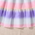 thumbnail image 4 of Toimothcn Robe Bébé Fille Manches Courtes Décontractée Patchwork Couleur Robe Douce Coupe Ample Robes Princesse Adaptées pour Vacances d'Été, 4 of 8